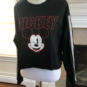 Disney large black Mickey crop top